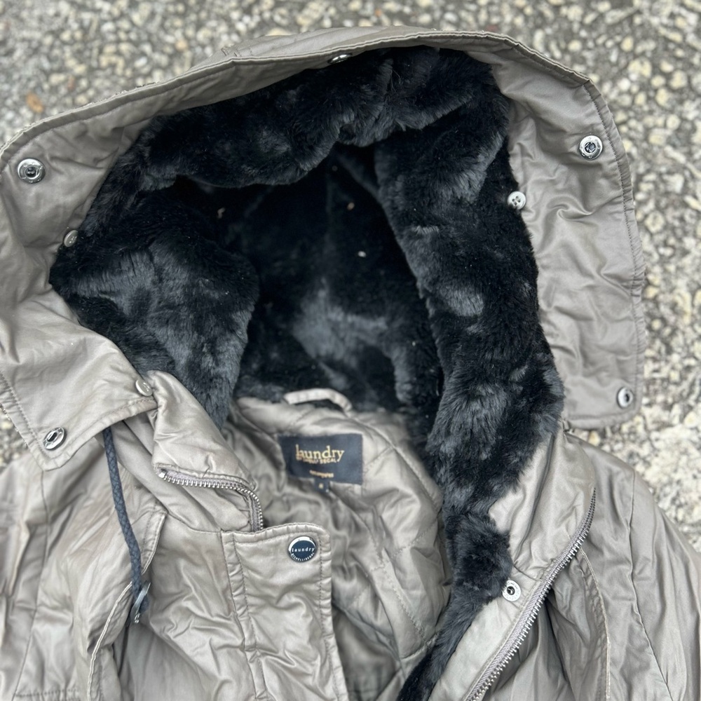 Gray Hooded Parka Jacket - Picture 2 of 8